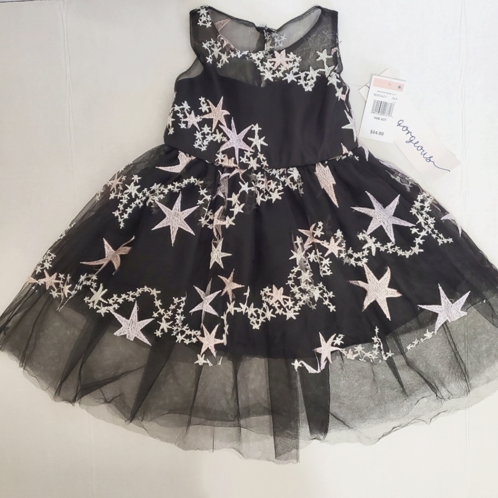 Bonnie Jean Black Layered Toddler Dress